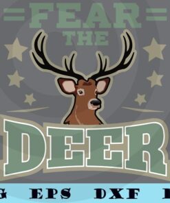 Hunting Fan Deer Fear Gift T-Shirt for Gun & Hunting Fans Customizable Layered Svg, Svg Eps Png Dxf