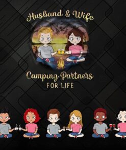Husband And Wife, Camping Partners For Life, Live Together, Couple Shirt For Vanlentine Day png