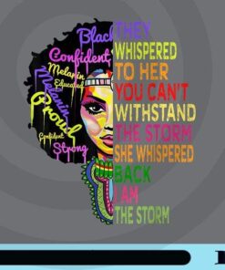 I Am The Storm Strong African Woman, Black History Month Customizable Png