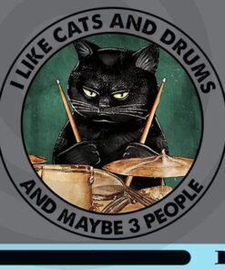 I Like Cats Dog Drinks And Maybe 3 People, Cat Lover, Grumpy Black Cat, Customizable Png