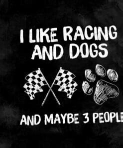 I Like Racing And Dogs And Maybe 3 People, Funny Saying, Gift for Racer, Dog Lovers,SVG PNG DXF, EPS, PDF