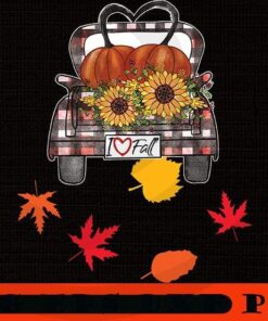 I Love Fall Cute Truck with Pumpkin and Flowers, Halloween 2021, Halloween Theme, Horror Halloween, Funny Scary Cute Halloween gift, Customizable PNG