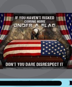 If You Haven't Risked Coming Home Under A Flag, Don't You Dare Disrespect It, American flag, Veteran Day, Customizable Png