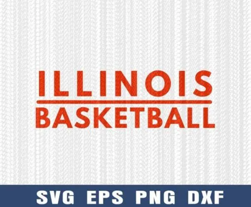 Illinois Athletics Basketball, Men's Basketball, Basketball Lovers, Illinois Basketball, Illinois Baseketball Logo, Layered SVG, DXF, PNG, EPS