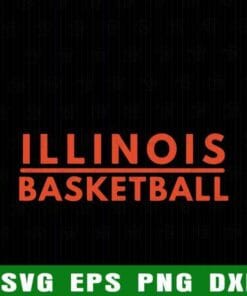 Illinois IL Athletics Basketball Fans, Illinois sports, Men's Basketball, Illinois Basketball, Illinois Baseketball Logo, Layered Svg Eps Png Dxf