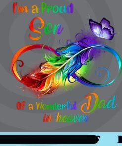 I'm A Proud Son Of a Wonderful Dad In Heaven, Dad And Son, Heaven, Dad, Son Customizable Png