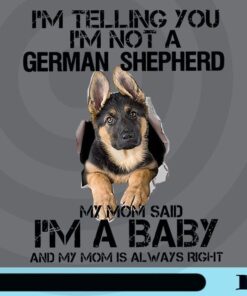 I'm telling you, I'm not a German Shepherd, My Mom said I'm A baby and my home is always right, Dog Lover, Pet Lover, German Shepherd Dog Customizable Png