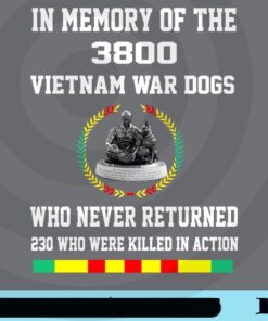In memory of the VietNam War Dogs, War Soldier, Patriotic Day Customizable Png