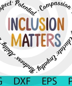 Inclusion Matters Svg Inclusion Is My Love Language svg Counselor Social Worker ABA BCBA Diversity SVG Sped Teacher Svg Classroom Inclusion Back to School Customizable Layered Svg, Svg Eps Png Dxf