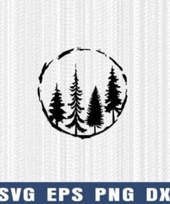 Into The Wild, Forest, Camping, Hiking, Wildlife, Love Tree, Love Forest, Camping Season Layered Svg Eps Png Dxf