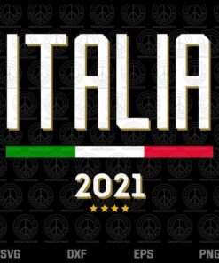 Italy Jersey Soccer 2021 Italian Euro Football T-Shirt Customizable Layered Svg, Svg Eps Png Dxf