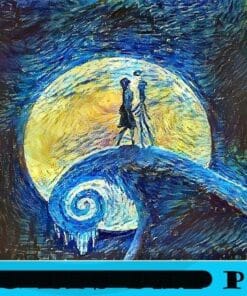 Jack and Sally's Starry Night Art, The Nightmare Before Christmas, Happy Halloween 2021, Disney Film, Customizable PNG