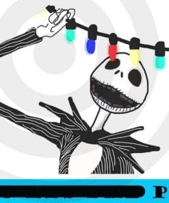 Jack Skellington and colorful light , The Nightmare Before Christmas, Happy Halloween 2021, Customizable PNG