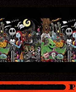 Jack Skellington and Sally, The Nightmare Before Christmas, Happy Halloween 2021, Customizable PNG