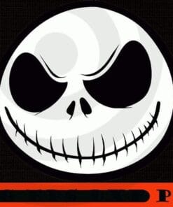 Jack Skellington Face, The Nightmare Before Christmas, Halloween Disney Film, Halloween 2021, Customizable PNG