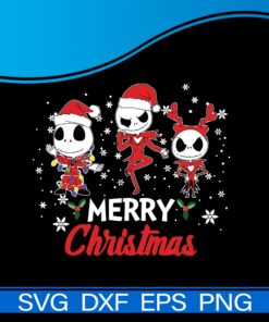 Jack Skellington, Jack Skellington Santa, Christmas Jack Skellington, Merry Christmas, Layered SVG, DXF, PNG, EPS