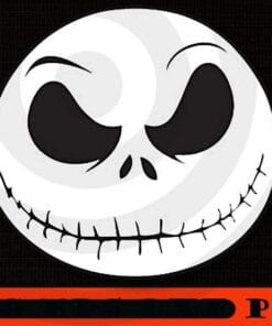 jack skellington print face , The Nightmare Before Christmas, Halloween Disney Film, Halloween 2021, Scary Film, Customizable PNG