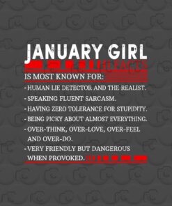 January Girl is most known for, January Girl Fact, January Woman, January Girl Birthday, January Birthday, Girl Birthday , Gift For Girl Layered Svg,Svg Eps Png Dxf