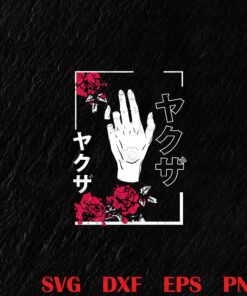 Japanese Aesthetic Flowers, Teen Girls Men Women, Aesthetic, Japanese, Flowers Anime, Cut Out Finger, Hand And Flower Layered Svg, Svg Eps Png Dxf