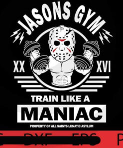 Jasons Gym, Train like a maniac, Halloween, Halloween Theme, Halloween Gift, Halloween 2021, 2021 Halloween, Scary Cute Awesome Art, Funny Gift, Halloween Art, Customizable PNG