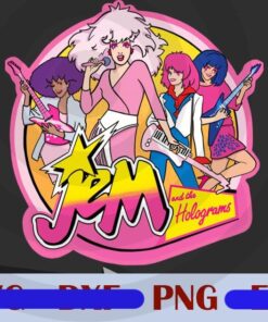 Jem And The Holograms, 80s Cartoon, 2015, American, Animated Musical TV Series, Holograms Band, Customizable PNG