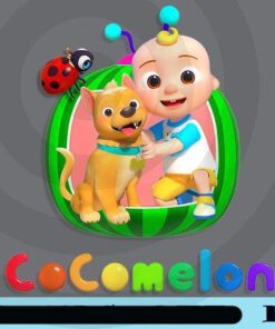 J.J With His Dog, Gifts for Kid & Children, Cocomelon, Cocomelon Songs, Kids Song,J.J and Bingo, Love Dog Customizable Png
