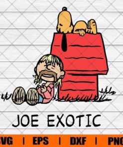 Joe Exotic Original Parody Comic, Snoopy On Dog House, cartoon, Layered SVG, DXF, PNG, EPS