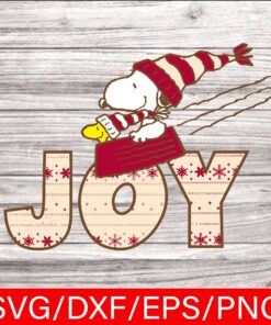 Joy Snoopy Svg, Snoopy Christmas, Snoopy Cute, Christmas Layered SVG, DXF, PNG, EPS