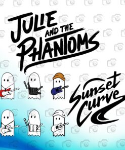 Julie and the Phantoms Logo, Sunset Curve Svg, Ghost Icon, funny, Layered SVG, DXF, PNG, EPS