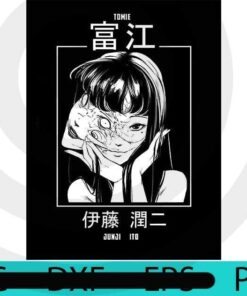 Junji Ito Tomie, Halloween 2021 art, Happy 2021 Halloween, Halloween Theme, Scary Halloween Gift, Customizable PNG
