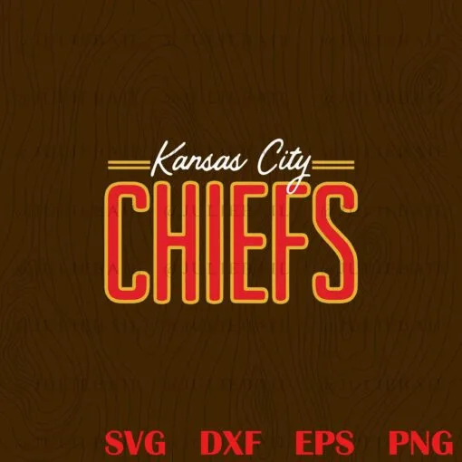 Kansas City Chiefs, Old School Kansas, American football team, National Football League Layered Svg Eps Png Dxf