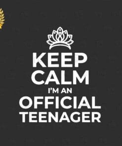 Keep Calm Birthday Official Teenager, 13th Funny Girl, Princess Birthday, Gift for Girl, Layered Svg Eps Png Dxf