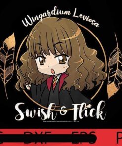 Kids Harry Potter Hermione Granger Swish And Flick Anime Portrait Customizable PNG