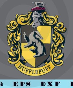 Kids Harry Potter Hufflepuff House Crest film T-Shirt Customizable Layered Svg, Svg Eps Png Dxf