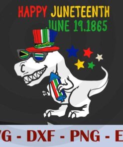Kids Juneteenth Day Freedom T-Rex Dino Baby Toddler Boys , Customizable Layered Svg, Svg Eps Png Dxf