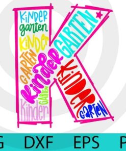 Kinder garten Back To School Shirt, First Day Of School, Student T-Shirt, School Tee, Boys Back To School Customizable Layered Svg, Svg Eps Png Dxf