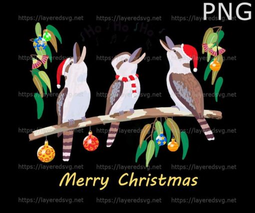 Kookaburras Australian Christmas Carols Bird Classic Customizable PNG