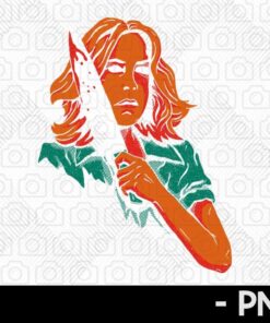 Laurie Halloween Sknife Horror Movie PNG Retro Halloween Customizable PNG