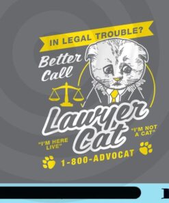 Lawyer Cat T-Shirt - I'm Not A Cat Kitten Filter Customizable PNG