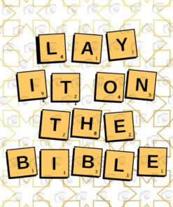 Lay it on the bible, Gift for Word Game Lover, Gift for Christian, for Sunday School Teacher, for Board Game, Gift For Friend Layered Svg, Svg Eps Png Dxf