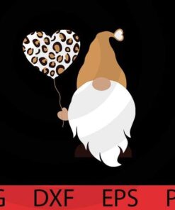 Leopard heart, Valentines Gnomes Bundle, Cute sweet Gnomes Valentine's Day Customizable Layered Svg, Svg Eps Png Dxf