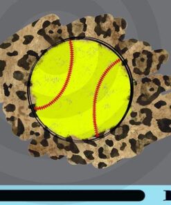 Leopard Softball, Team Sports Mom Girls, Softball Mom, Softball Player Gift, Gift for Mom, Customizable Png