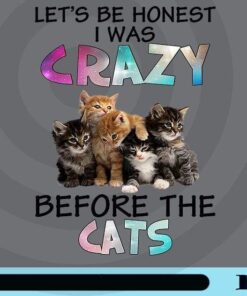 Let's Be Honest I Was Crazy Before The Cats, Funny Cat, Cat Family, Cute Kittens, Cat Lovers, Customizable Png