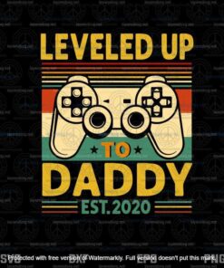 Level Up To Daddy Est 2020 Svg, Father's Day Svg, Daddy Svg, Layered Svg, Svg Eps Png Dxf