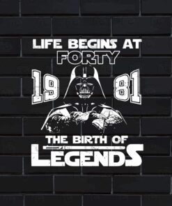 Life Begins At 40 1981 The birth Of Legends, Life Quote, 40th Birthday, Birthday Gift layered Svg, Svg Eps Png Dxf