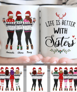 Life Is Better With Sisters, Besties, Friends, Svg, Png, Dxf, Eps Download