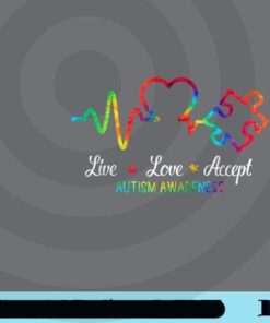 Live Love Accept Autism Awareness Tie Dye Autism Mom Boy Kid Customizable PNG