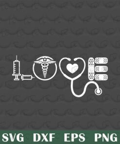 Love Nurse Cute Funny Graphic, Love Nurse, Nursing, Nurse, Cute Nurse, Nurse Gift Idea, Nurses Week Gift, Layered SVG, DXF, PNG, EPS