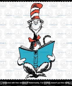 Love Reading svg, Dr Seuss svg, The Cat in the Hat svg, Customizable Layered Svg, Svg Eps Png Dxf