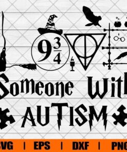 Love Someone With Autism,Autism, Harry Potter Love, Hogwarts, Harry Potter Fans Svg Eps Png Dxf